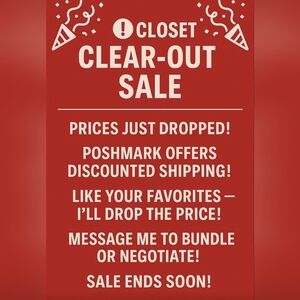 Closet Clear Out Is On